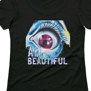 Eye am beautiful scoopneck tshirt